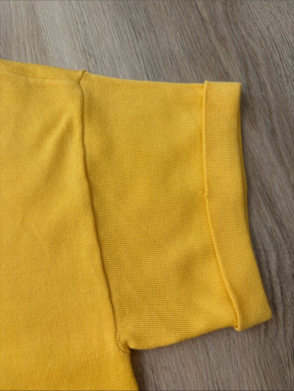 Chico’s Yellow Intarsia Floral Knit Top Short Sleeve size 3 or XL cotton lyocell - Picture 3 of 6